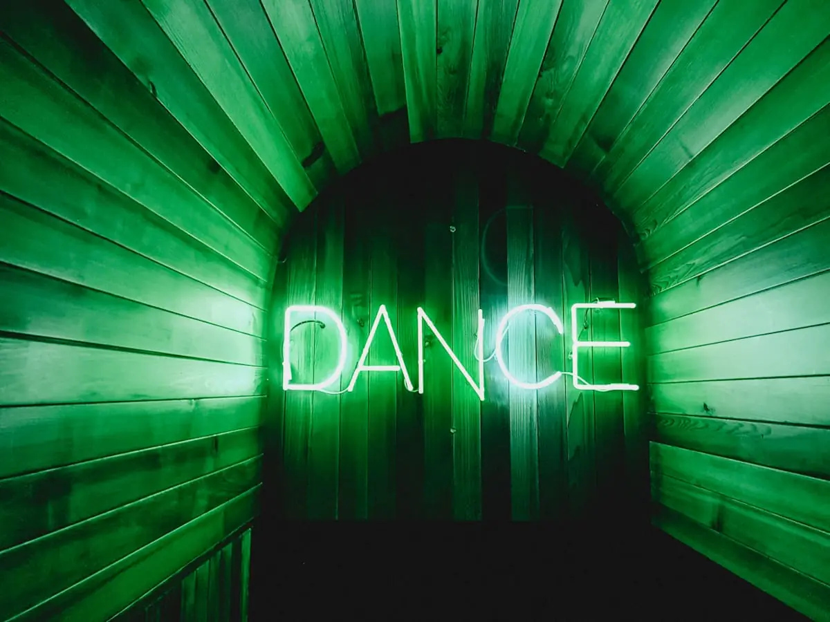 Neon dance sign