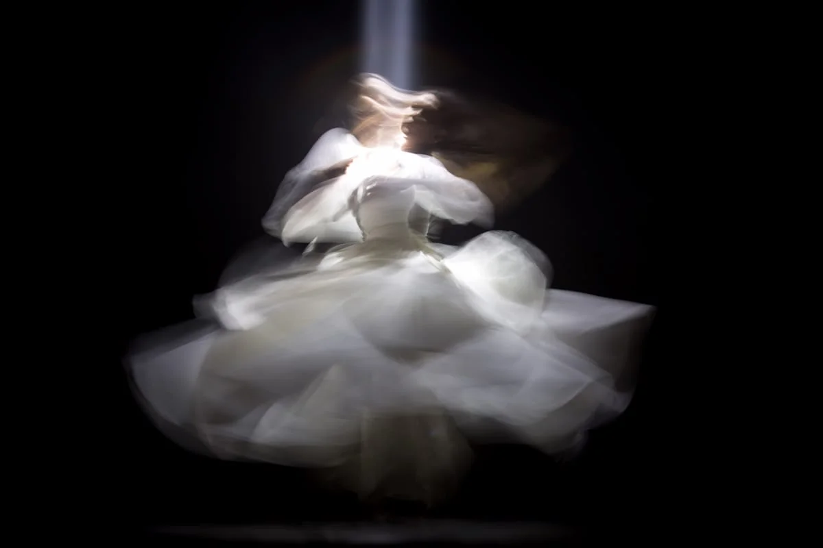Contemporary dancer captured in motion